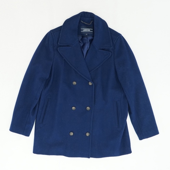 Blue Midi Pea Coat - Picture 1 of 2